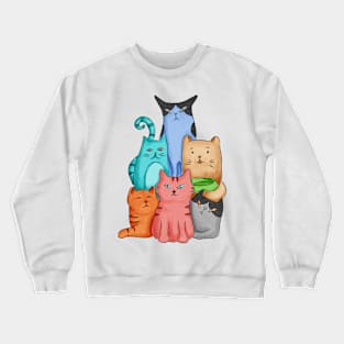 Cat lover doodle Crewneck Sweatshirt